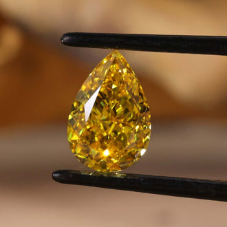 Pear shaped diamond lab grown diamond loose stone.