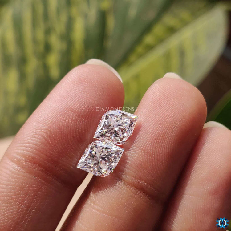 Flame Shaped Moissanite in antique cut design.