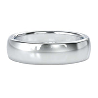 Simple gold wedding band with a classic comfort fit design.