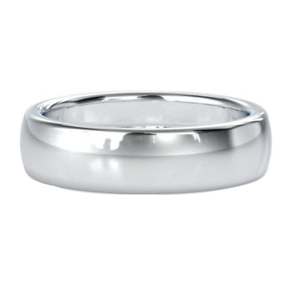 Simple gold wedding band with a classic comfort fit design.