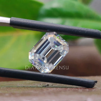 Emerald Cut Moissanite listed as emerald cut and 2.04 carat moissanite.