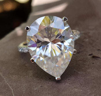 Elegant pear cut engagement ring with timeless appeal.