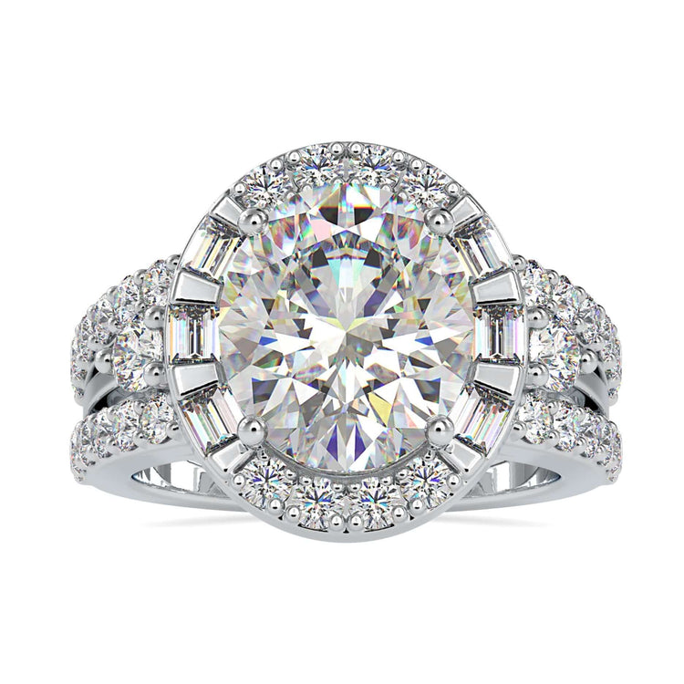 Halo oval ring engagement with a stunning oval cut diamond.