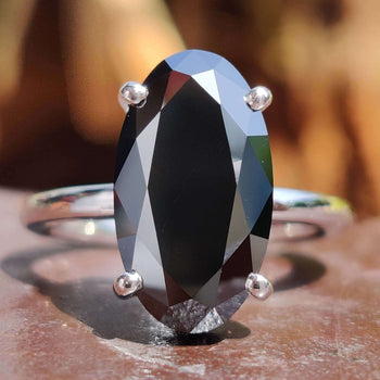 moissanite engagement ring