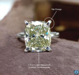 Yellow Moissanite Ring crafted for a bold and vibrant statement.