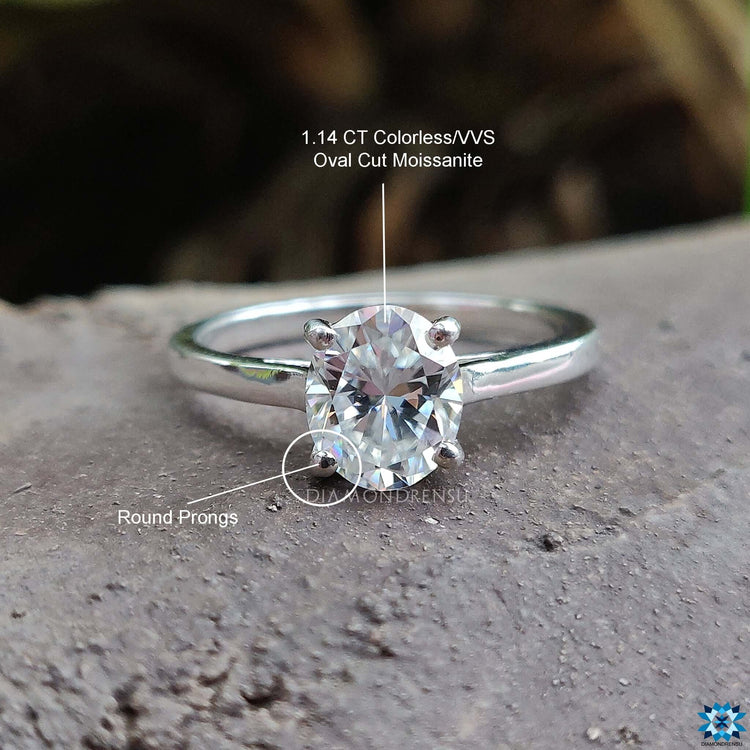 moissanite solitaire ring