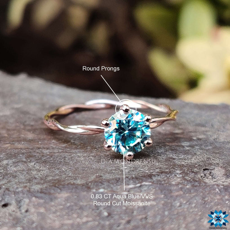 Prong setting ring highlighting flawless stone brilliance and style.