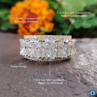 Round cut moissanite ring crafted for perfection and lasting brilliance.