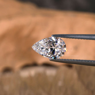 Pear shape diamond IGI certified lab grown.