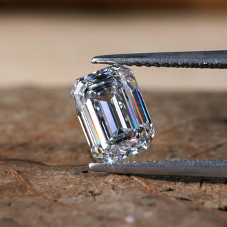 Lab grown diamond emerald cut IGI certified.