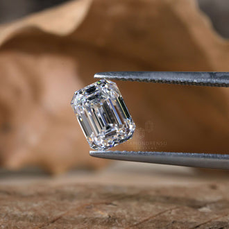 IGI certified 1.7 carat emerald cut diamond.