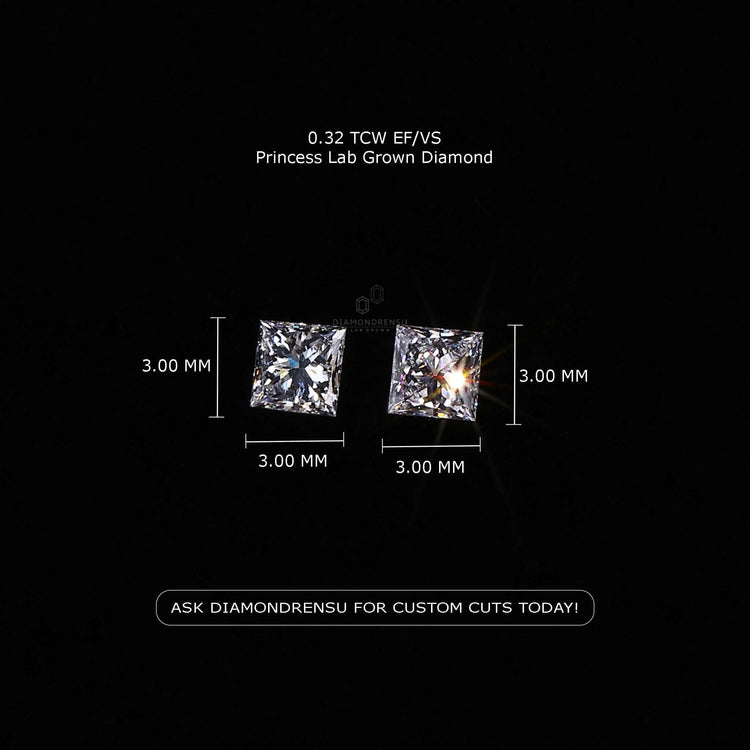 0.30 to 1.0 TW Princess Cut EF/VS Lab Grown Loose Diamond