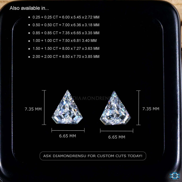 Moissanite loose stones crafted in diamond cut style with 0.50 to 4.0 TCW.