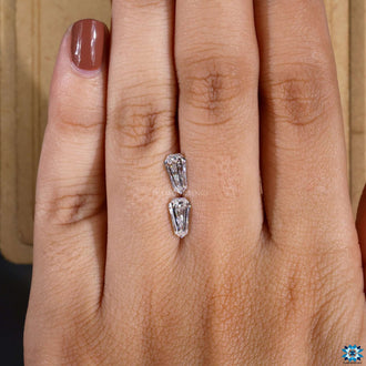 Loose moissanite options include shield shape moissanite in standard sizes.