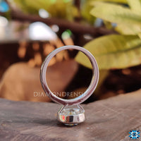 White gold solitaire ring for a sophisticated, modern look.