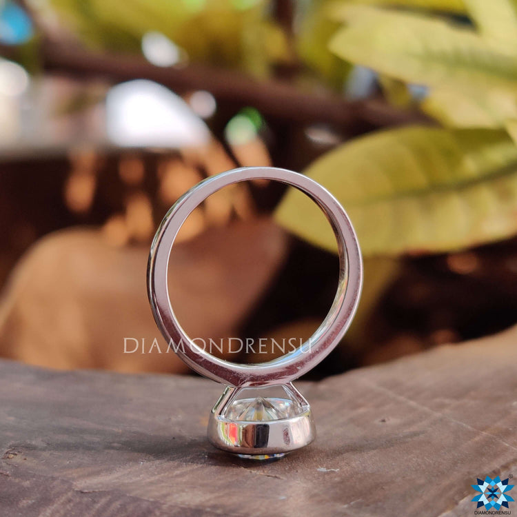 White gold solitaire ring for a sophisticated, modern look.