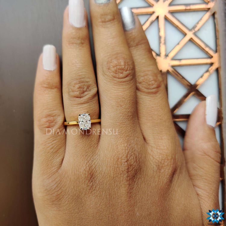 Elongated cushion cathedral setting showcasing sophisticated design.