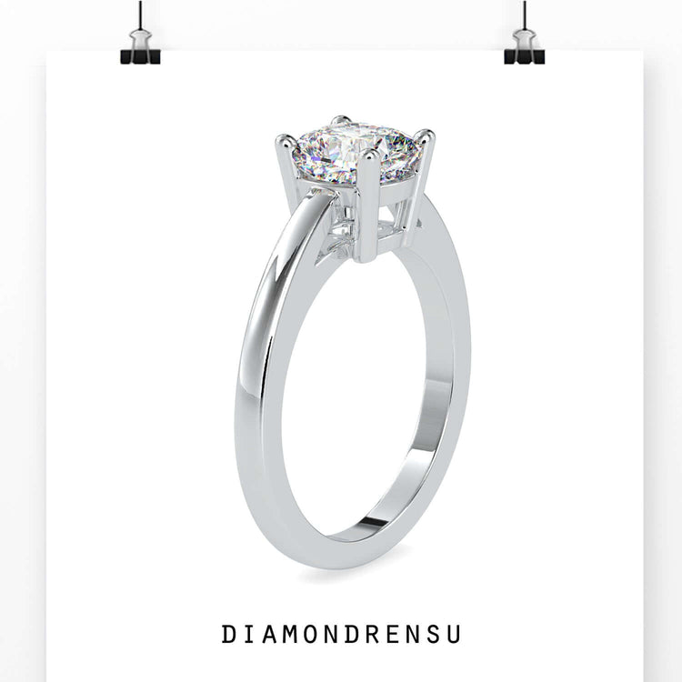 1 carat solitaire diamond ring, perfect for a simple and elegant style.