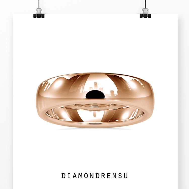 Comfort wedding band crafted from white gold with a minimalist design.