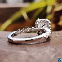 unique moissanite engagement ring