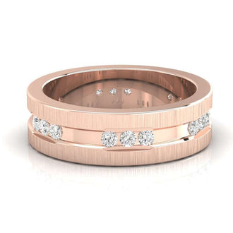 Men's diamond wedding band with classic design.