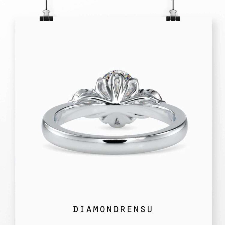 Three stone ring settings crafted for optimal diamond display and sparkle.