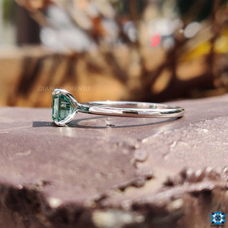 moissanite solitaire ring - diamondrenu