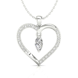 The marquise diamond pendant offers elegant, sharp sparkle.