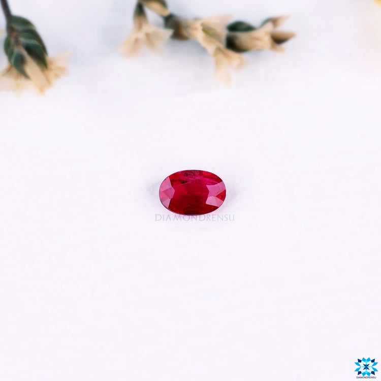 July birthstone listed under Ruby Gemstone and 0.53 carat gemstone selections.