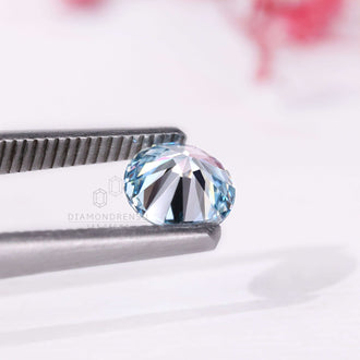 IGI certified blue diamond is lab grown and available as a loose stone.