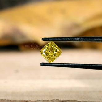 Lab grown diamond loose stone cushion cut.
