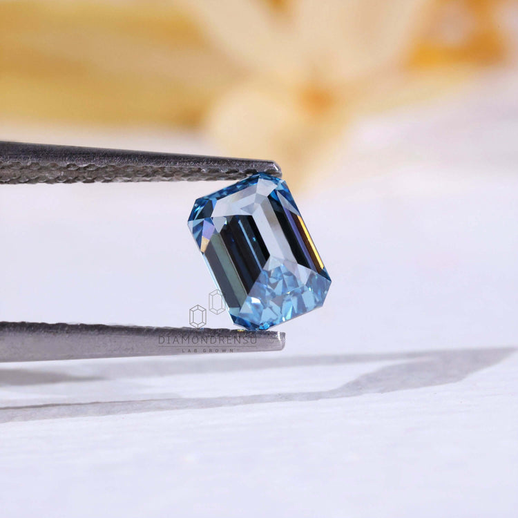 0.86 carat blue diamond loose grown diamond.