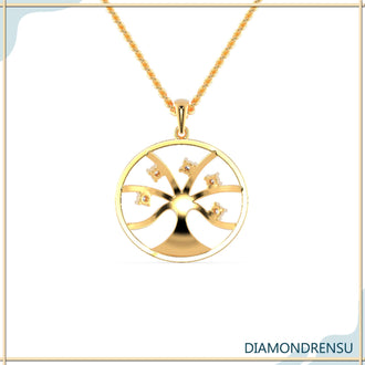 The silver tree of life necklace offers sleek, elegant design.