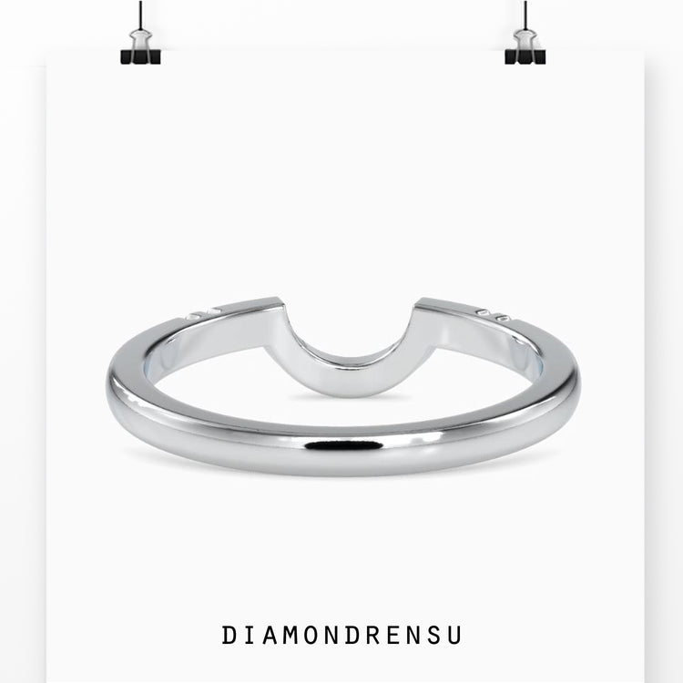 Lab grown diamond wedding band with a comfort style design