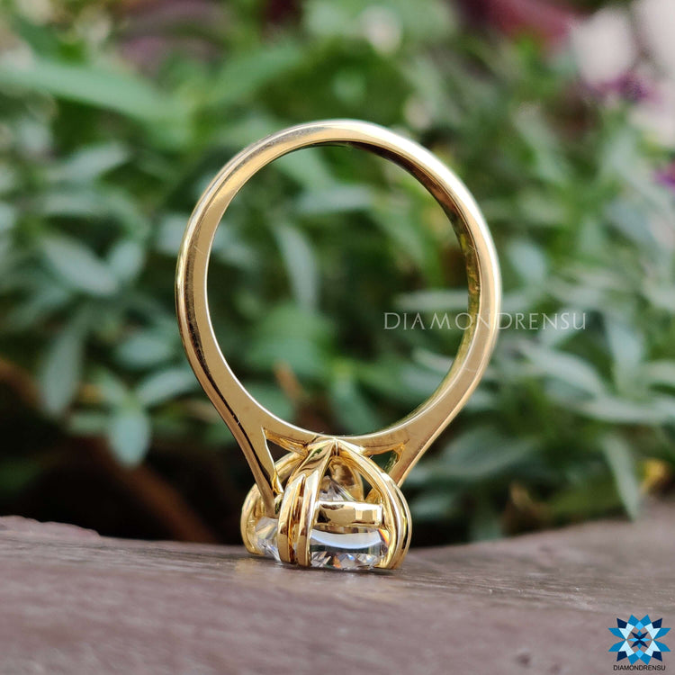 Cushion cut engagement ring with a classic appeal.