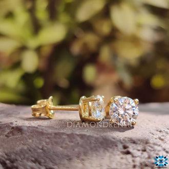 moissanite stud earrings - diamondrensu