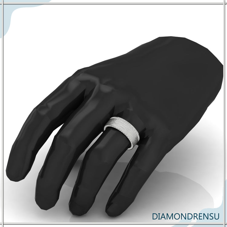 Gold wedding band for men with clean edges.