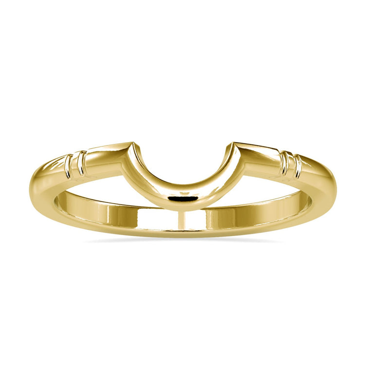 Contour wedding band in rose gold with lab grown diamond accents