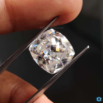 Cushion divine cut moissanite matches 10.49 carat moissanite.