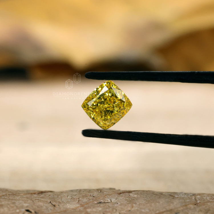 Loose cushion cut diamond lab grown diamond.