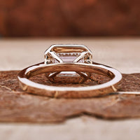 lab created diamond engagement ring