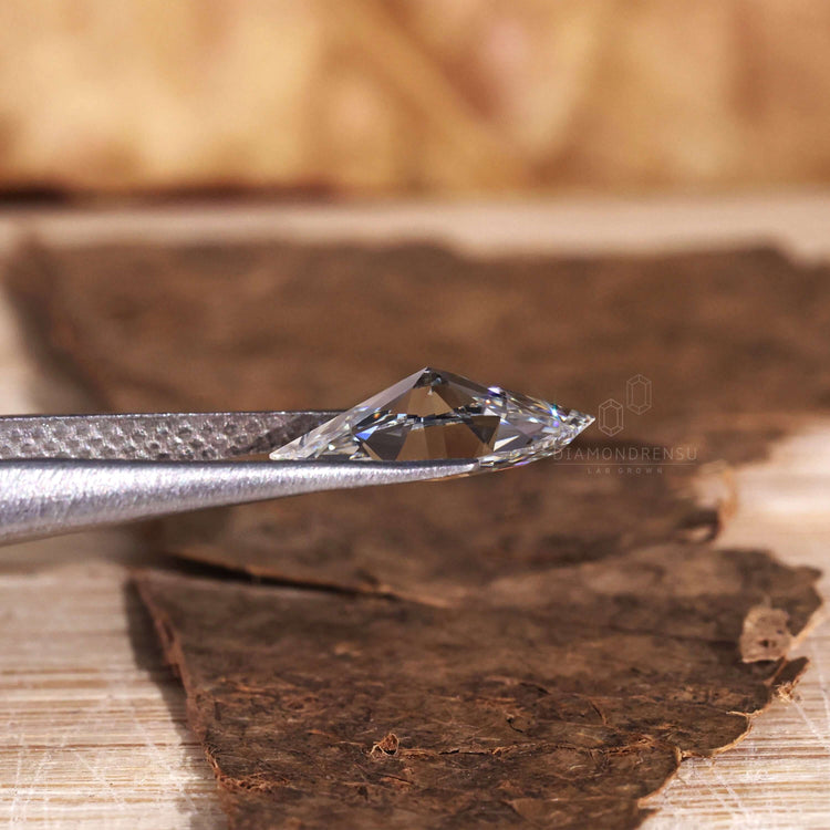 Lab grown diamond loose stone in marquise cut.