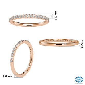 Wedding ring enhancers with half eternity diamond ring design