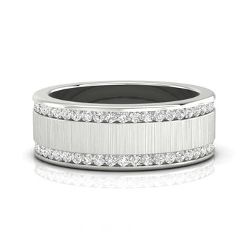 Men's wedding band with a bold, classic design