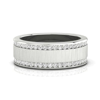 Men's wedding band with a bold, classic design