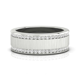Men's wedding band with a bold, classic design