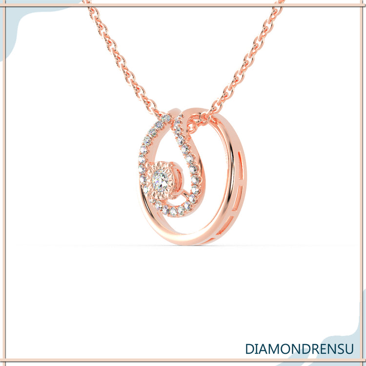 The double circle design adds depth and elegance to the piece.