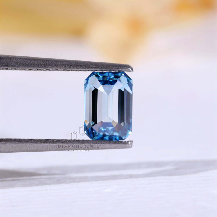 Fancy diamond emerald cut lab grown.