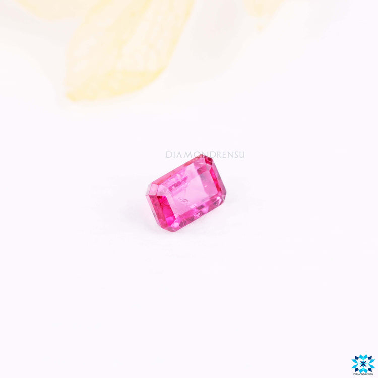 Emerald cut pink tourmaline for tourmaline loose gemstones.