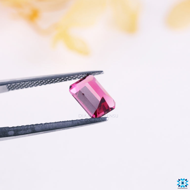 1.68 carat tourmaline gemstone emerald cut.